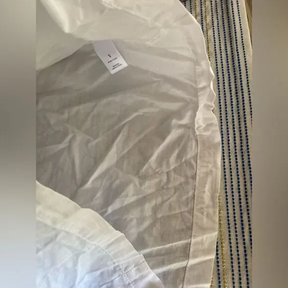 Marysia Resort Blouse White Three-Quarter Sleeve with V-Neck Sz Small - Picture 11 of 15